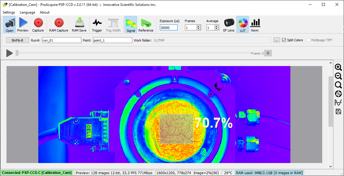 PSP-CCD Camera Acquisition Interface