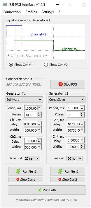 Pulse Generator GUI Full View